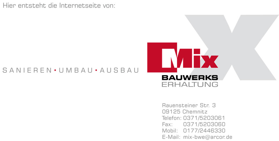 MIX Bauwerkserhaltung | Sanieren Umbau Ausbau